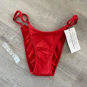 Red Minimale Animale Bikini Bottoms - NWT